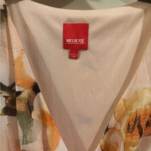 Melrose Cream Dress with Red Logo Label